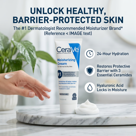 Cerave Moisturizing Cream For Normal To Dry Skin 236ml (USA)