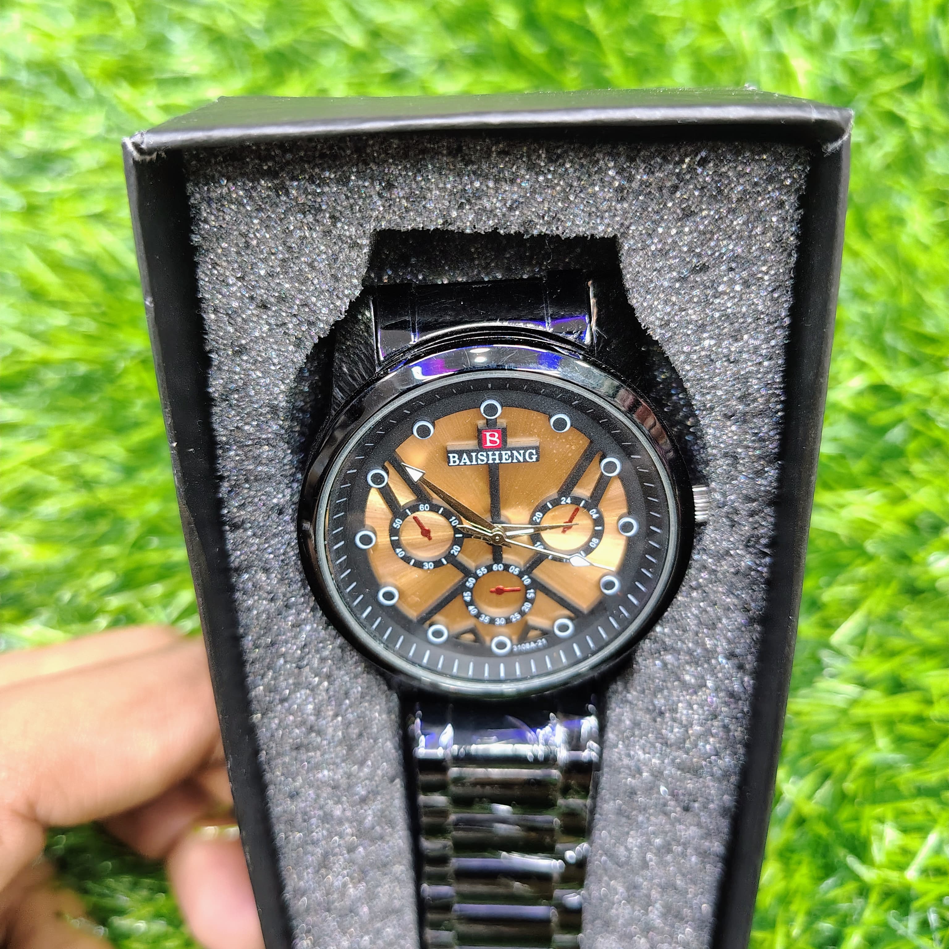 Baisheng Stainless Steel Analog Watch for Men & Boys
