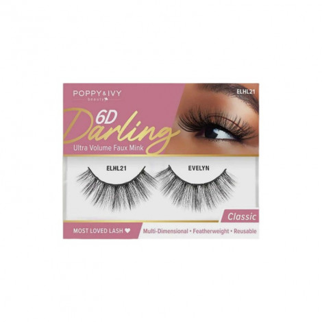 Absolute New York 6D Darling Ultra Volume Faux Mink Eye Lashes - ELHL21 Evelyn (China)