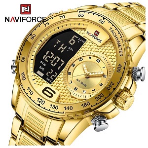 NAVIFORCE NF9199 Stainless Steel Dual Time Wrist Watch