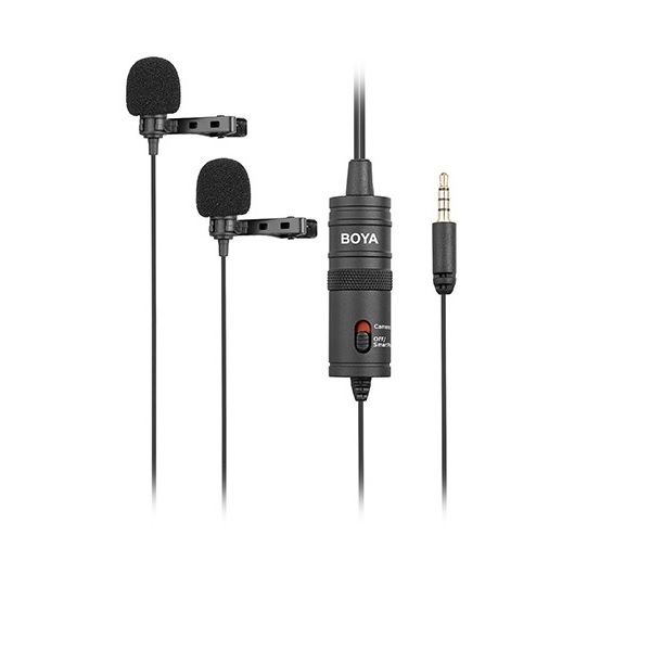 Boya Dual Clip Interview Microphone (BOYA M1DM)