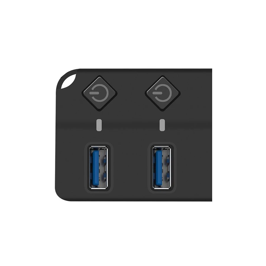 Onten OTN-5301 USB Male to Quad USB Female Black Hub