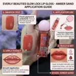 Everly Beauties Glow Lock Intense Shine Lip Gloss - Amber Sand (China)