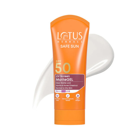 Lotus Herbals Safe Sun Uv Screen Matte Gel Spf 50 PA+++ 50g (India)