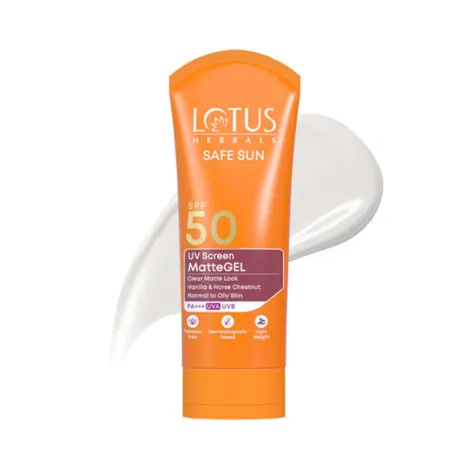 Lotus Herbals Safe Sun Uv Screen Matte Gel Spf 50 PA+++ 50g (India)