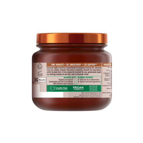 Garnier Ultimate Blends Coconut Oil & Cocoa Butter Hair Remedy Smoothing Mask 340ml (Germany)