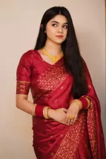 Skin Print Silk Saree with Blouse Piece, 4 Colours