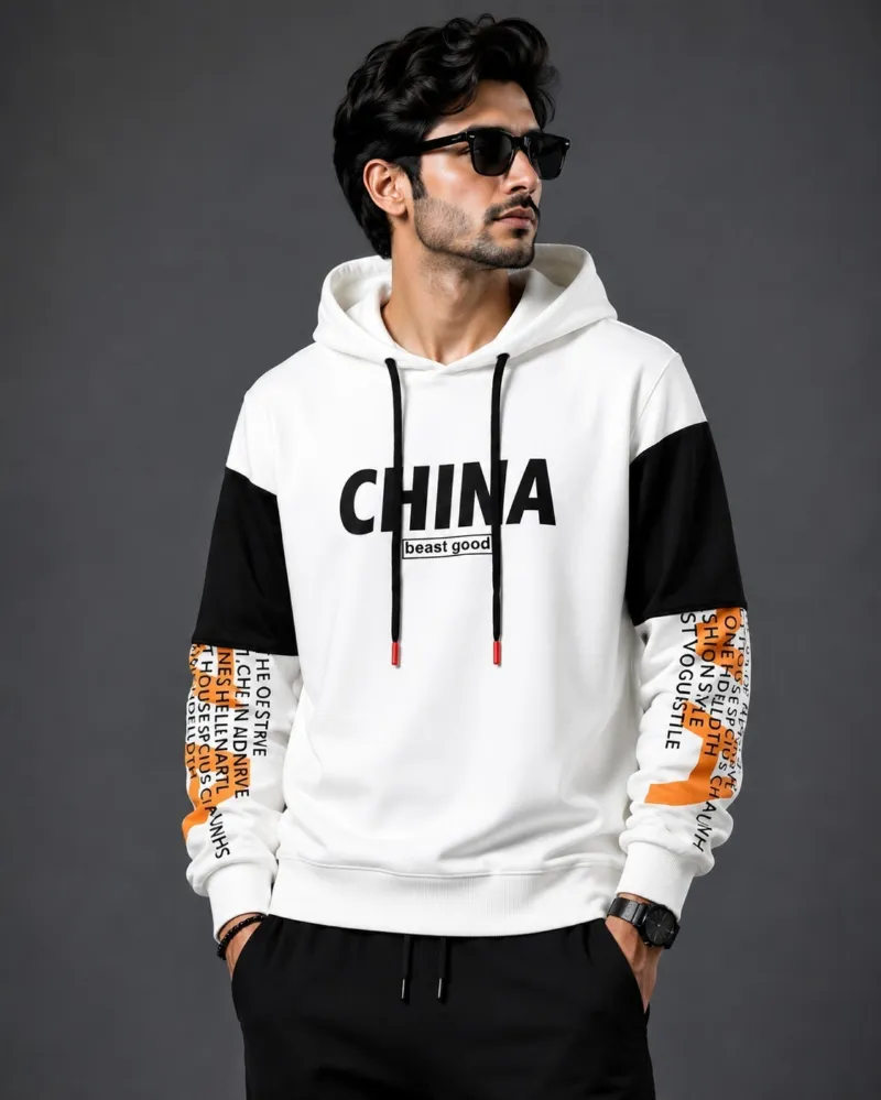 Men's Pure Cotton Hoodie for Winter, 280-300 GSM, 6 Colours