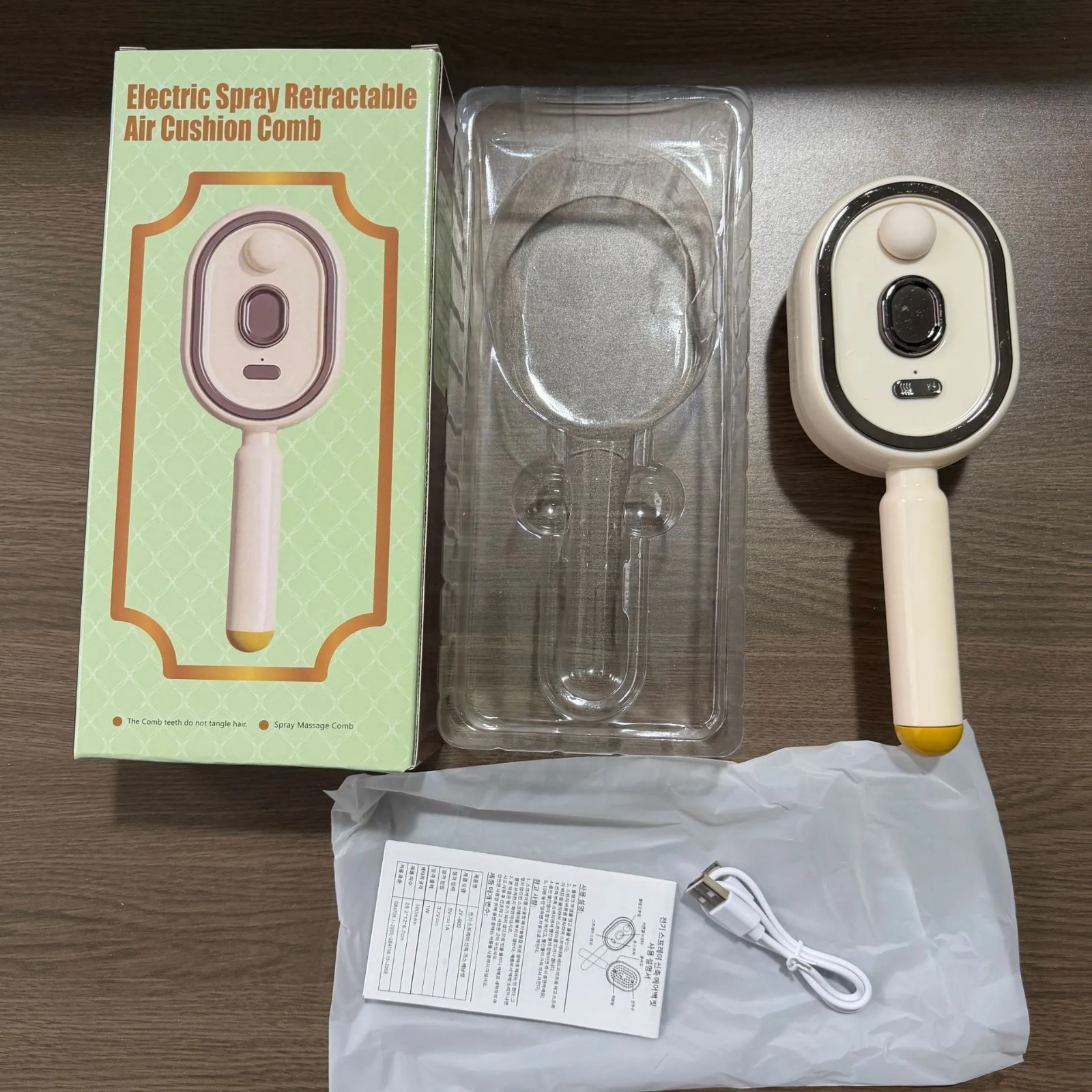 Electric Spray Retractable Air Cushion Comb