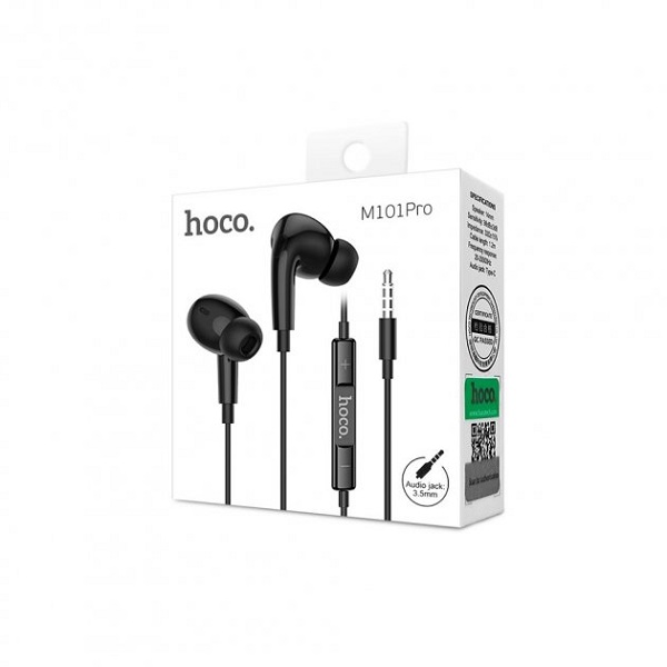 Hoco M101 Pro Crystal sound earphone – Black Color