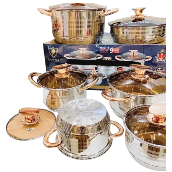 Kaisa Villa KV-6618 Stainless Steel 9Layer 12pcs Cookware Set