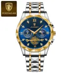 POEDAGAR 996 Men's Luminous Chronograph Watch – Stainless Steel, Butterfly Lock