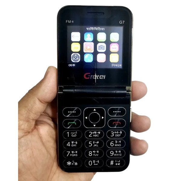 Gretel G7 Flip Folding Phone Dual Display Caseing (Black)