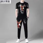 Men's Half Sleeve T-Shirt and Interlock Cotton Jogger Trouser Set