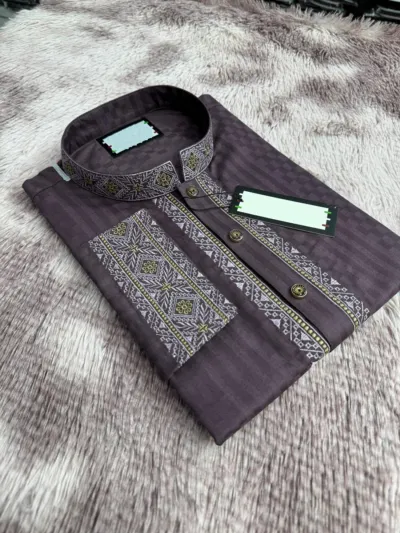 Men's Embroidery Work Panjabi, 2 Colours, Sizes M to XL