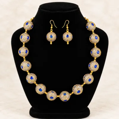 Premium Antique Turkish Ball Necklace Set