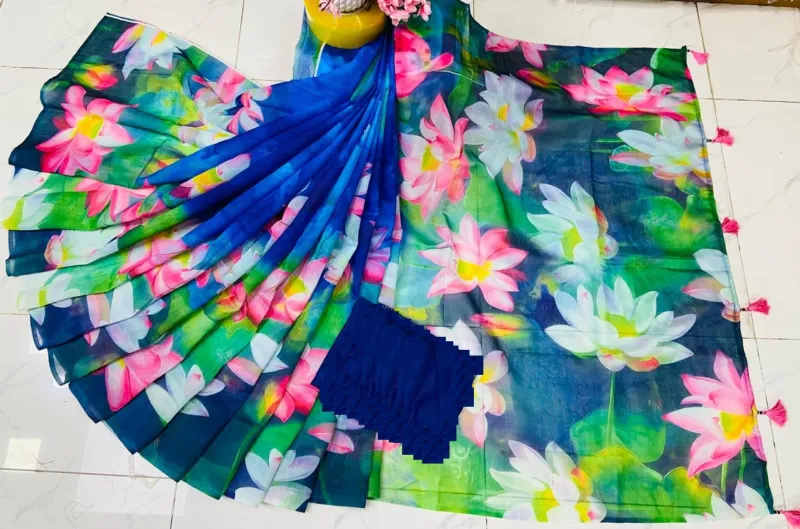 Chanderi Silk Saree Only, No Blouse Piece, 6 Colour Choices