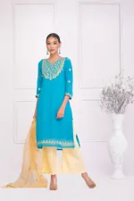 Semi-Stitched Weightless Georgette Three Piece, Up to 54, 6 Colours