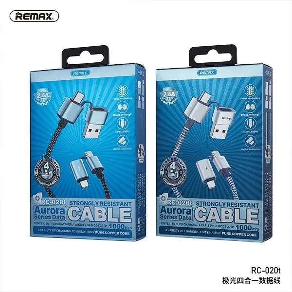 REMAX RC-020T Aurora Series Data Strongly Resistant 4 In 1 Data Cable