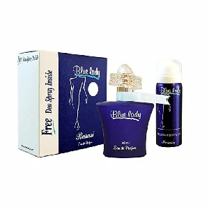 Rasasi Blue Lady Perfume EDP with Free Deo Spray 40 ml for Women
