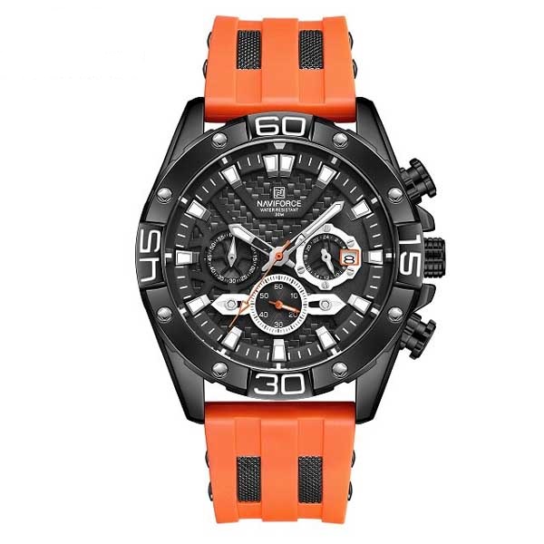 Naviforce NF8019 Silicone Strap Wrist Watch