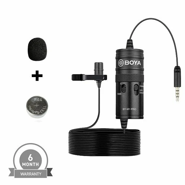 Boya M1 Pro Microphone (Professional Series Lavalier Microphone With 3.5mm Jack)