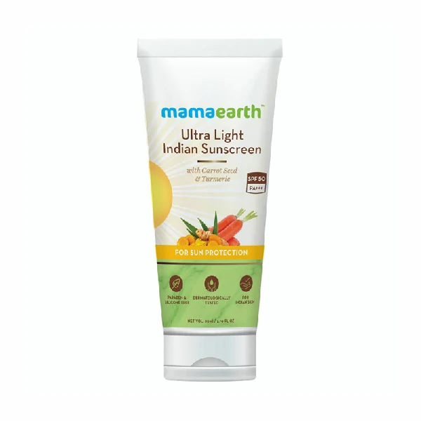 Mamaearth ultra light indian sunscreen SPF50 PA+++ (80ml)