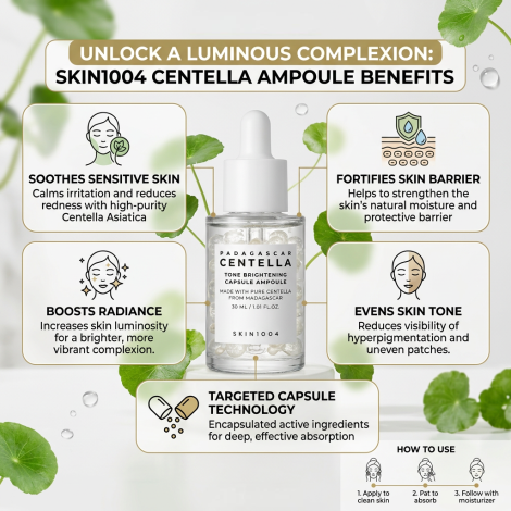 Skin1004 Madagascar Centella Tone Brightening Capsule Ampoule 30ml (Korea)