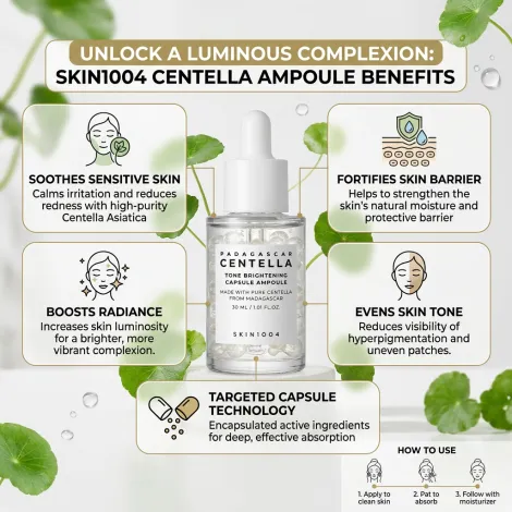 Skin1004 Madagascar Centella Tone Brightening Capsule Ampoule 30ml (Korea)