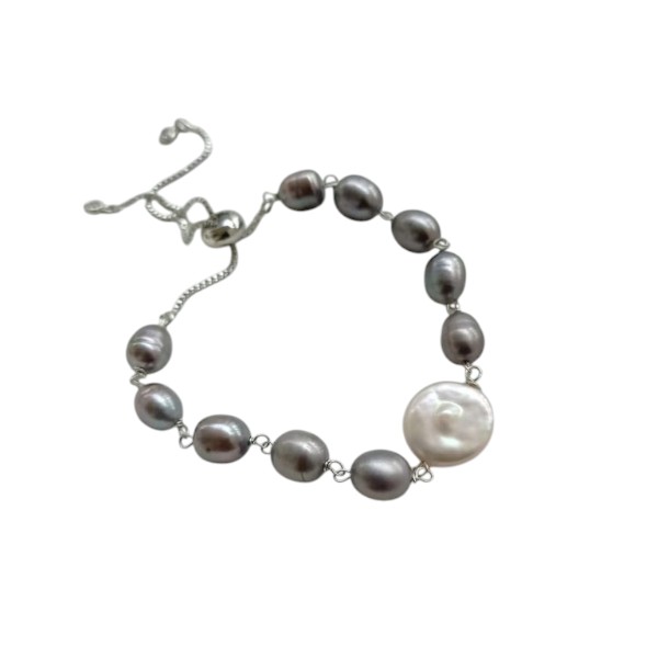 Pearl & Stone Bracelet Free Size