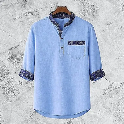 Men's Slim Fit Synthetic and Cotton Katua, 3 Colours