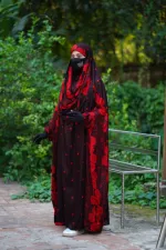 Women's Soft Linen Jilbab, Free Size, 63 Inch Front Length