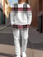 Men's 160 GSM Mesh Jersey Full Sleeve T-Shirt and Trouser Set