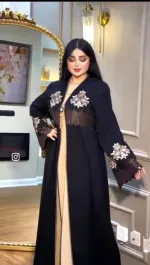 Abaya Koti Borka Dress, Embroidery & Stone Work