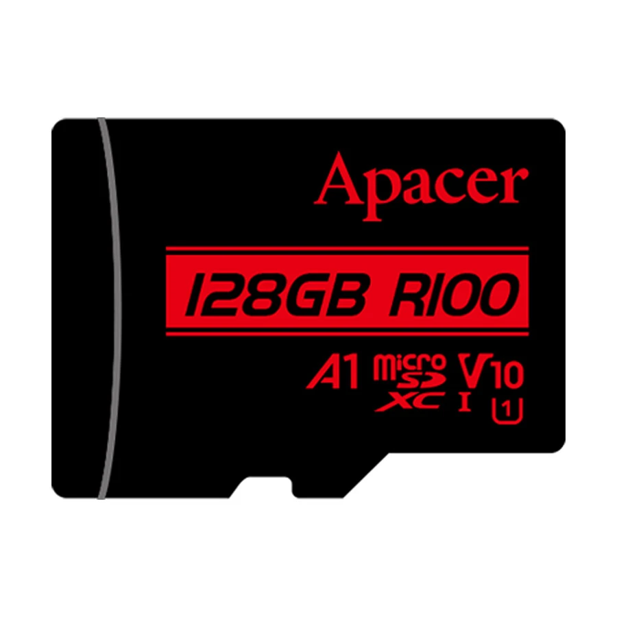 Apacer R100 128GB MicroSDXC UHS-I U1 V10 Memory Card with Adapter