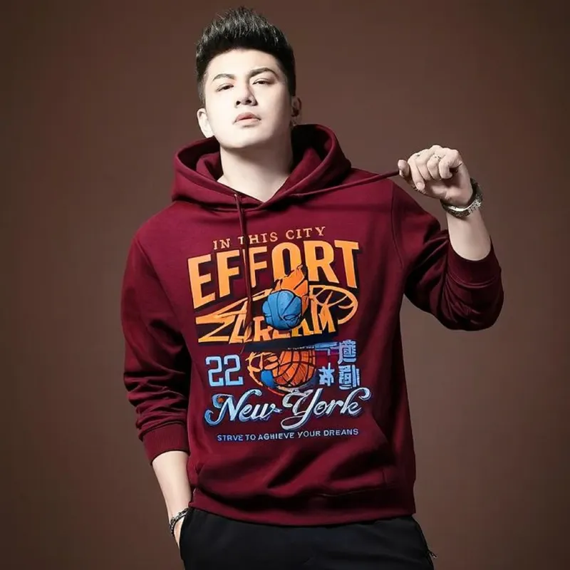 Drop Shoulder DTF Print Hoodie for Men and Women, M to XXL