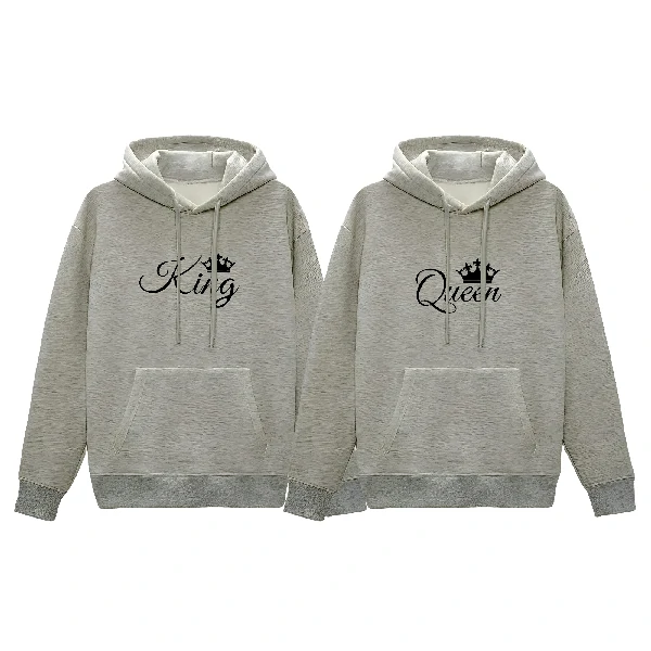 Comfortable Winter Couple Hoodie -Gray