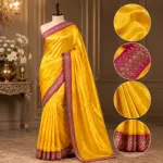 Premium Dupion Silk Saree with Blouse Piece | Soft & Elegant Traditional Wear for Wedding, Eid & Party