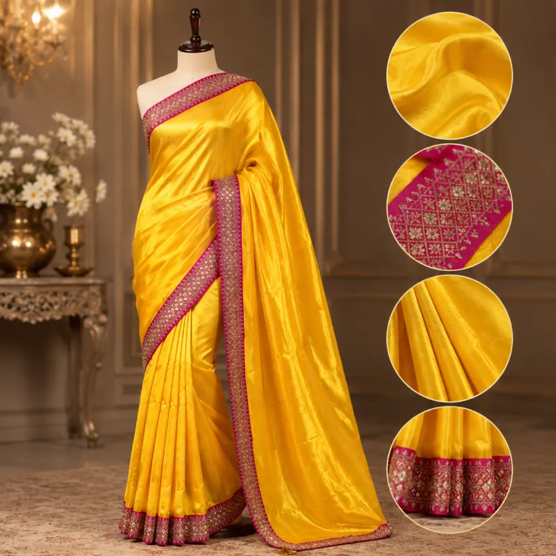 Premium Dupion Silk Saree with Blouse Piece | Soft & Elegant Traditional Wear for Wedding, Eid & Party