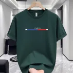 Men's Cotton-Spandex Drop Shoulder T-Shirt, DTF Print, 220 GSM