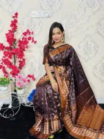 Soft Silk Katan Wedding Saree with Zari Design, 12 Haath