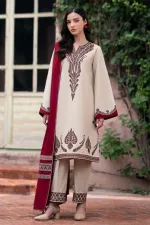 Cotton Silk Three Piece with 42 Inch Kameez, 3 Colours