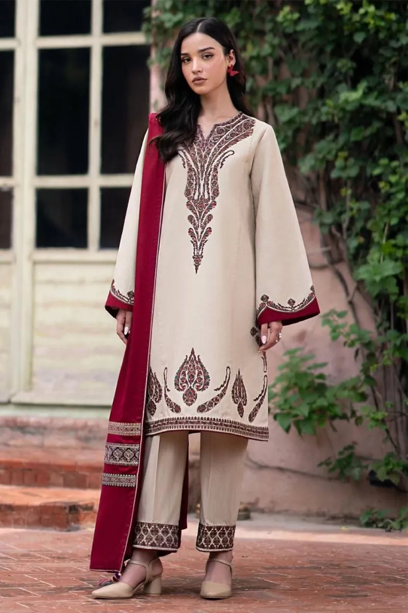 Cotton Silk Three Piece with 42 Inch Kameez, 3 Colours