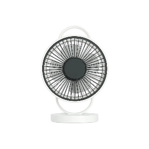YAGE YG-7999N Rechargeable 8-Inch 360° Rotation Fan with LED Light – White Color