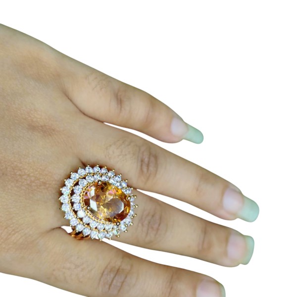 Imperial Violet Crystal Statement Ring
