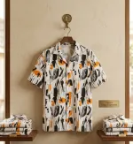 Men's Digital Print Half Sleeve Shirt, Sizes M, XL and XXL