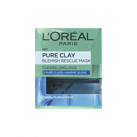 L'Oreal Pure Clay Blemish Rescue Mask 50ml (Germany)