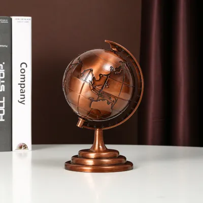 World Map 3D Rotating Glove Decoration Gift- Rose Golden