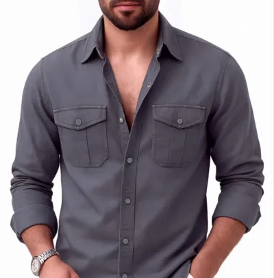 Full sleeves double pocket Shirt