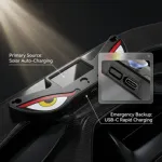 Solar Devil Eyes LED Car/Bike Window Light with Motion Sensor & USB-C Charging